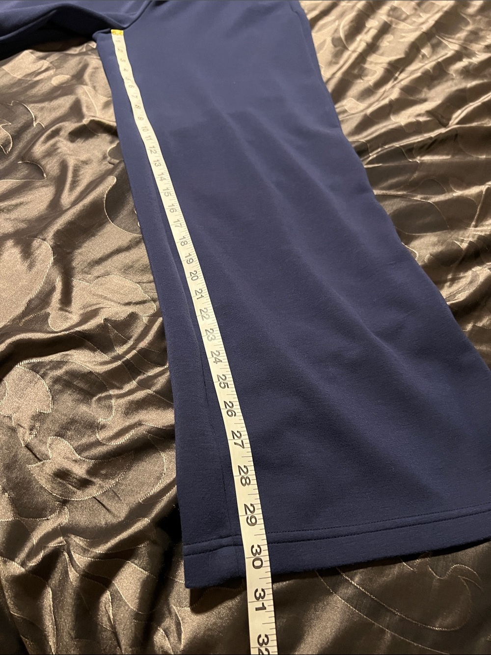 Wonderly Navy Wide Straight Leg Casual Drawstring Lounge Pants Relaxed Women LG - Picture 9 of 12